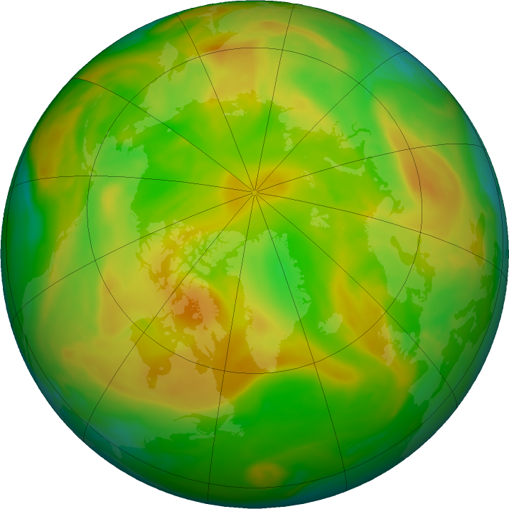Arctic ozone map for 23 May 2022